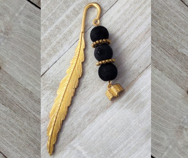 Black & Gold Metal Bookmark