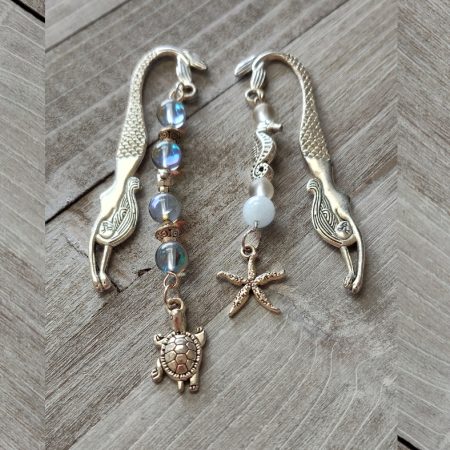 Duo Mermaids Metal Bookmarks (Silver)