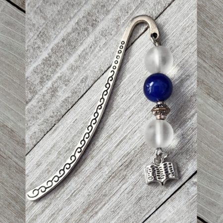 Blue and White Bookmarks (Silver)