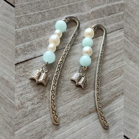 Duo Pearl Metal Bookmarks (Silver)